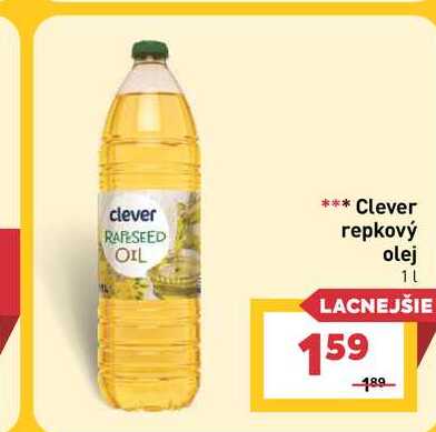 Clever repkový olej 1l v akcii