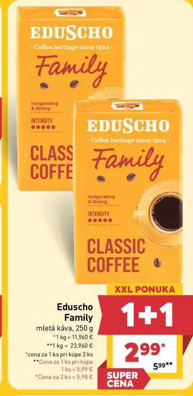 Eduscho Family mletá káva, 250 g  v akcii