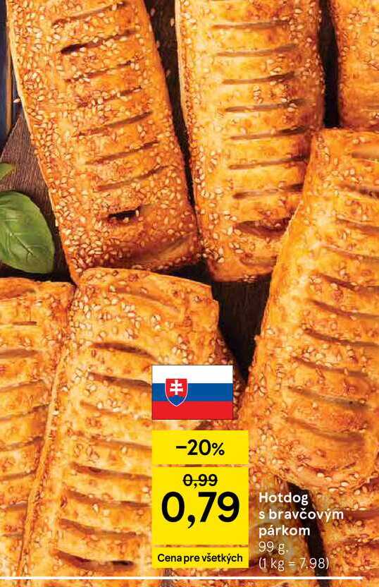 Hotdog s bravčovým párkom 99 g