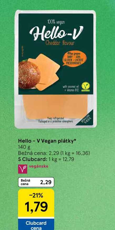 Hello V Vegan plátky 140 g
