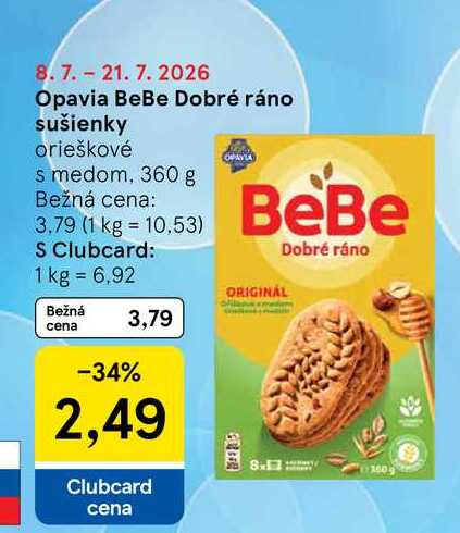 Opavia BeBe Dobré Ráno 360 g