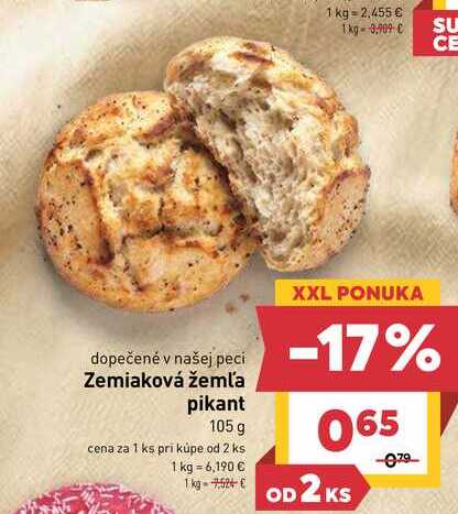 Zemiaková žemľa pikant 105 g