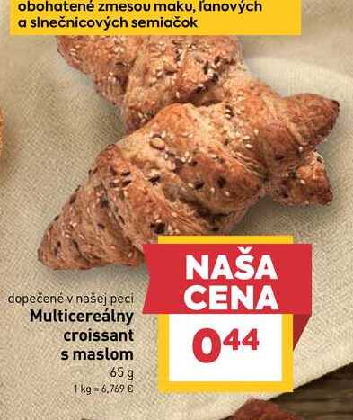 Multicereálny croissant s maslom 65 g 