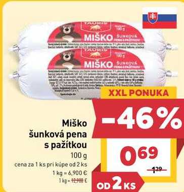 Miško šunková pena s pažítkou 100 g