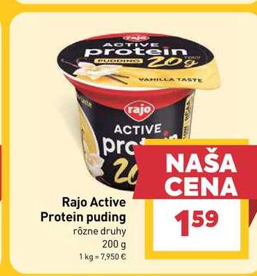 Rajo Active Protein puding rôzne druhy 200 g