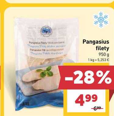 Pangasius filety 950 g