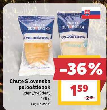 Chute Slovenska polooštiepok údený/neúdený 190 g