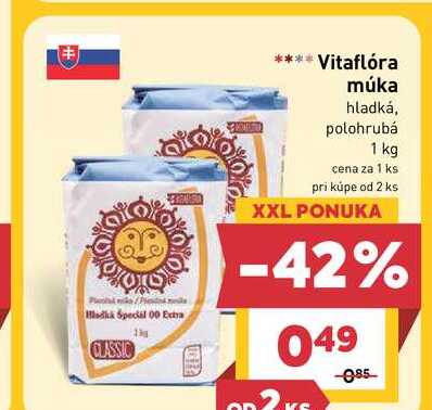 Vitaflóra múka hladká, polohrubá 1 kg