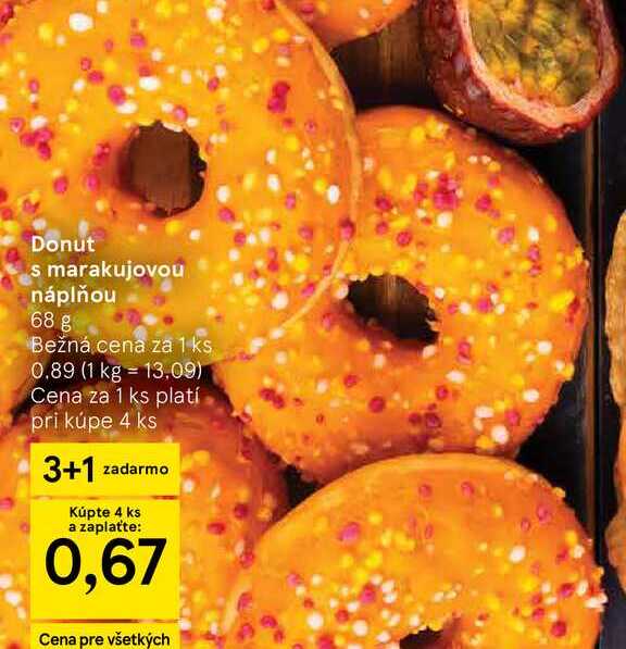 Donut s marakujovou náplňou 68 g 