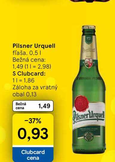 Pilsner Urquell fľaša, 0,5l