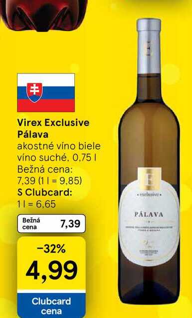Virex Exclusive Pálava jakostné víno biele víno suché, 0,7l