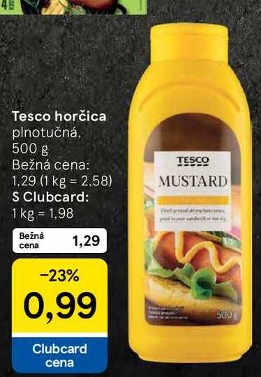 Tesco horčica plnotučná 500 g