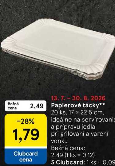 Papierové tácky 20 ks, 17 x 22,5 cm