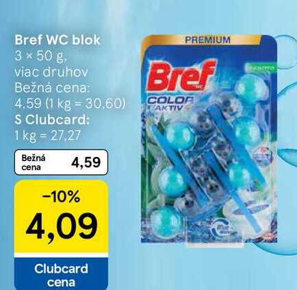 Bref WC blok 3 × 50 g, viac druhov 