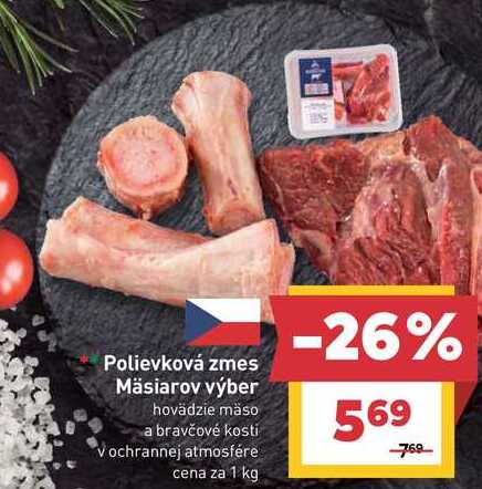 Polievková zmes Mäsiarov výber hovädzie mäso a bravčové kosti Vochrannej atmosfére cena za 1 kg