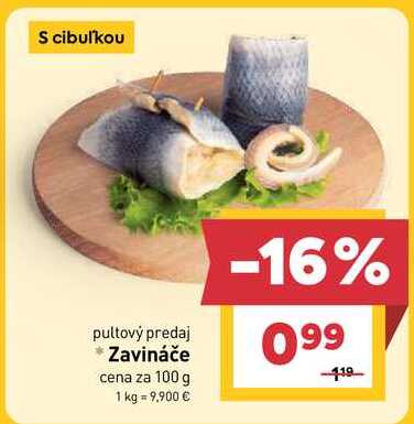 Zavináče cena za 100 g