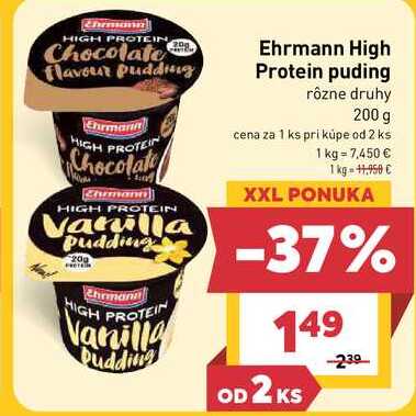 Ehrmann High Protein puding rôzne druhy 200 g