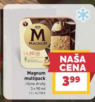 Magnum multipack rôzne druhy 3 x 90 ml 