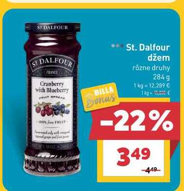 St. Dalfour džem rôzne druhy 284g