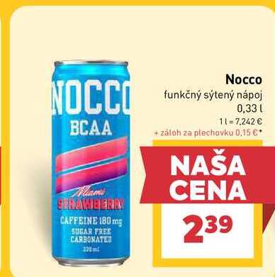 Nocco funkčný sýtený nápoj 0,33L