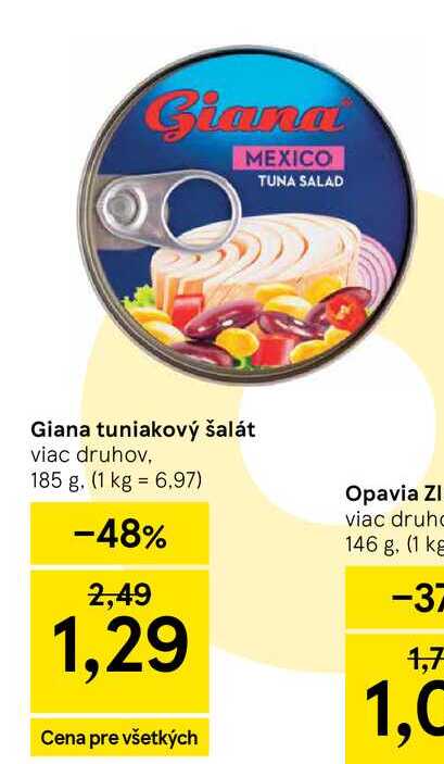 Giana tuniakový šalát viac druhov, 185 g