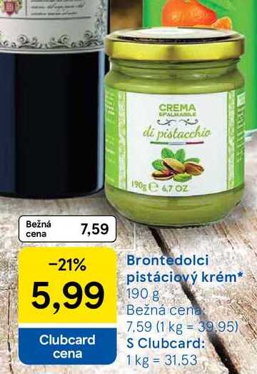 Brontedolci pistáciový krém 190 g