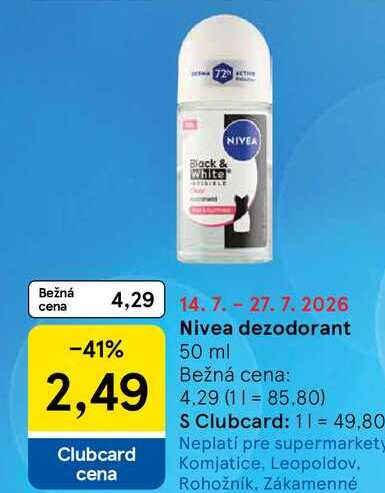 Nivea dezodorant 50 ml