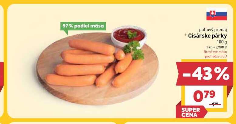 Cisárske párky 100 g 