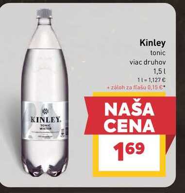 Kinley tonic viac druhov 1,5l