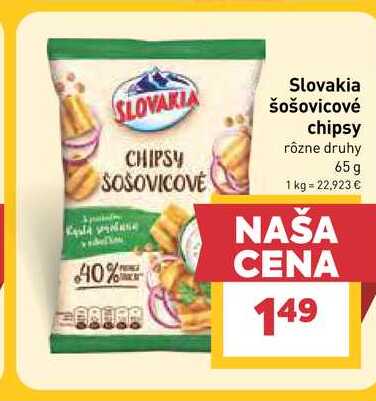 Slovakia šošovicové chipsy rôzne druhy 65 g