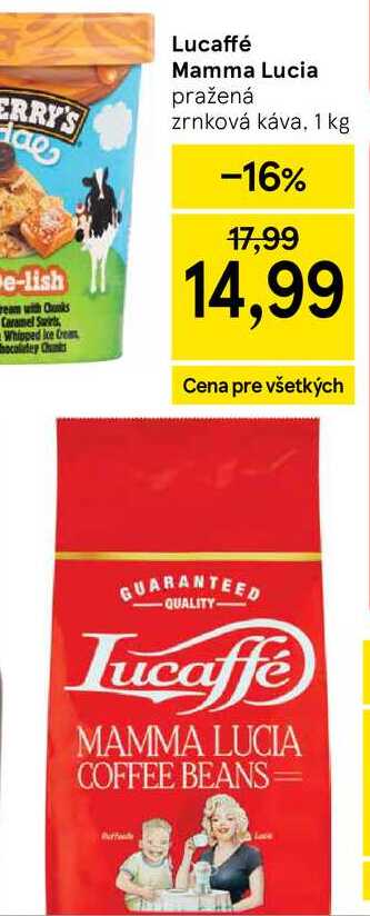 Lucaffé Mamma Lucia pražená zrnková káva, 1 kg 
