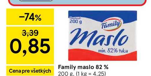 Family maslo 82% 200 g