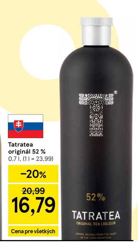 Tatratea originál 52 % 0.7l