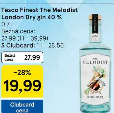 Tesco Finest The Melodist London Dry gin 40% 0,7l