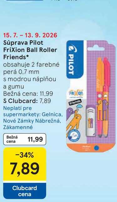 Súprava Pilot Frixion Ball Roller Friends