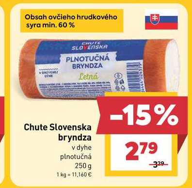 Chute Slovenska bryndza v dyhe plnotučná 250 g