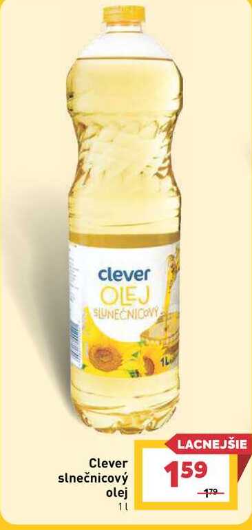 Clever slnečnicový olej 1L