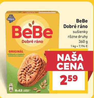 BeBe Dobré ráno sušienky rôzne druhy 360 g