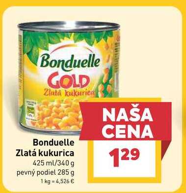 Zlatá kukurica 425 ml/340 g pevný podiel 285 g