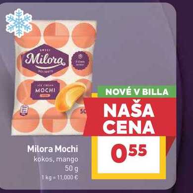 Milora Mochi kokos, mango 50 g