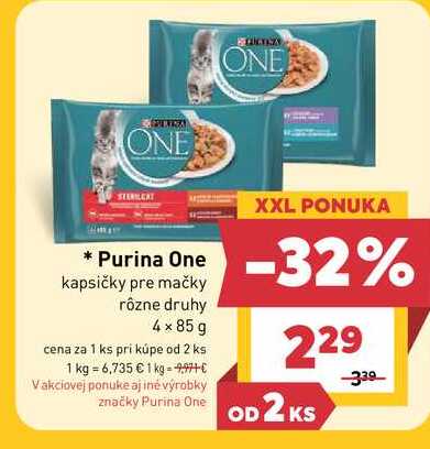 Purina One kapsičky pre mačky rôzne druhy 4× 85 g