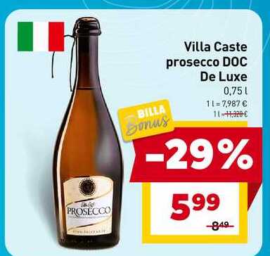 Villa Caste prosecco DOC De Luxe 0,75l