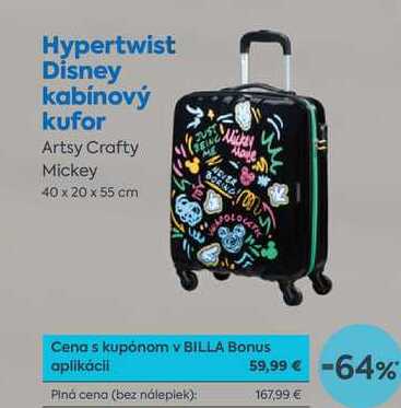 Hypertwist Disney kabínový kufor Artsy Crafty Mickey 40 x 20 x 55 cm