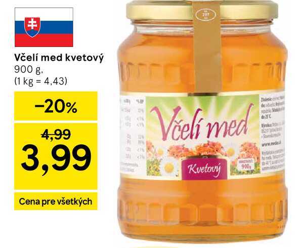 Včelí med kvetový 900 g