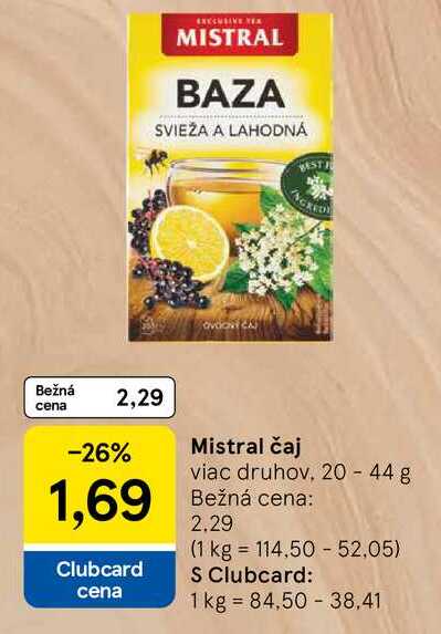 Mistral čaj viac druhov, 20 - 44 g v akcii