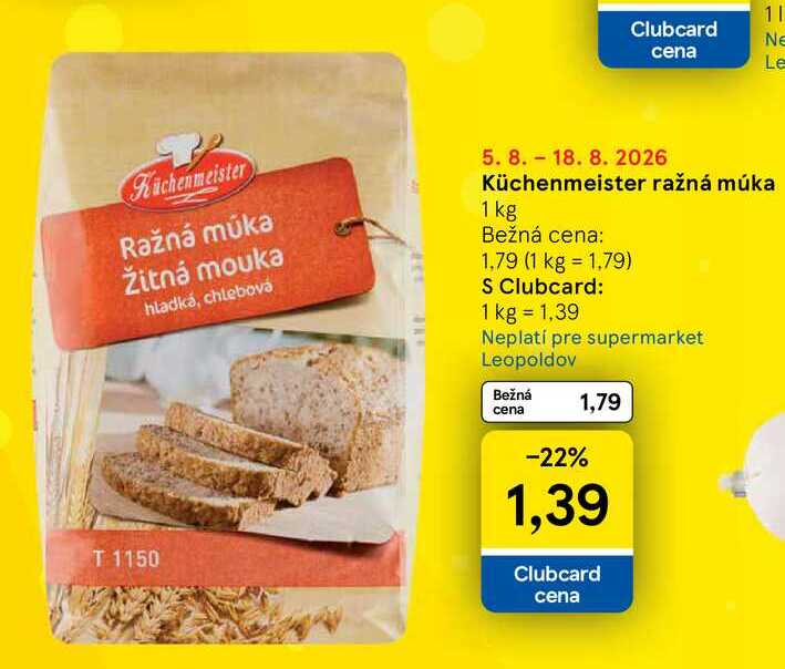 Küchenmeister ražná múka 1 kg