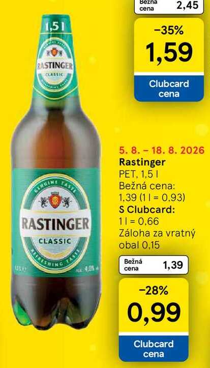 Rastinger PET, 1,5 l