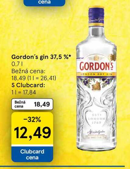 Gordon's gin 37,5 % 0,7l