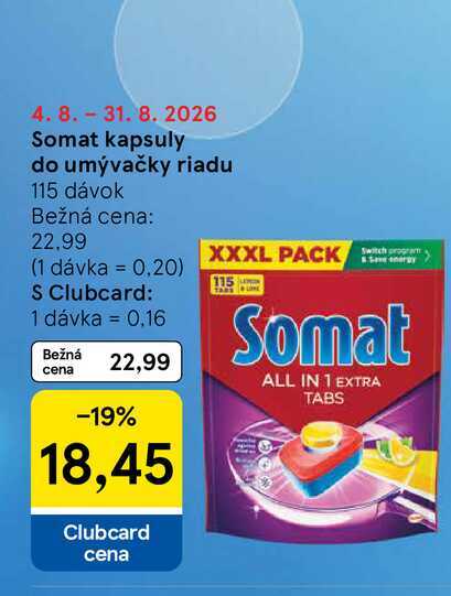 Somat kapsuly do umývačky riadu 115 dávok
