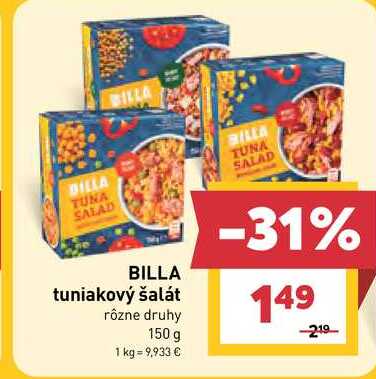BILLA tuniakový šalát rôzne druhy 150 g